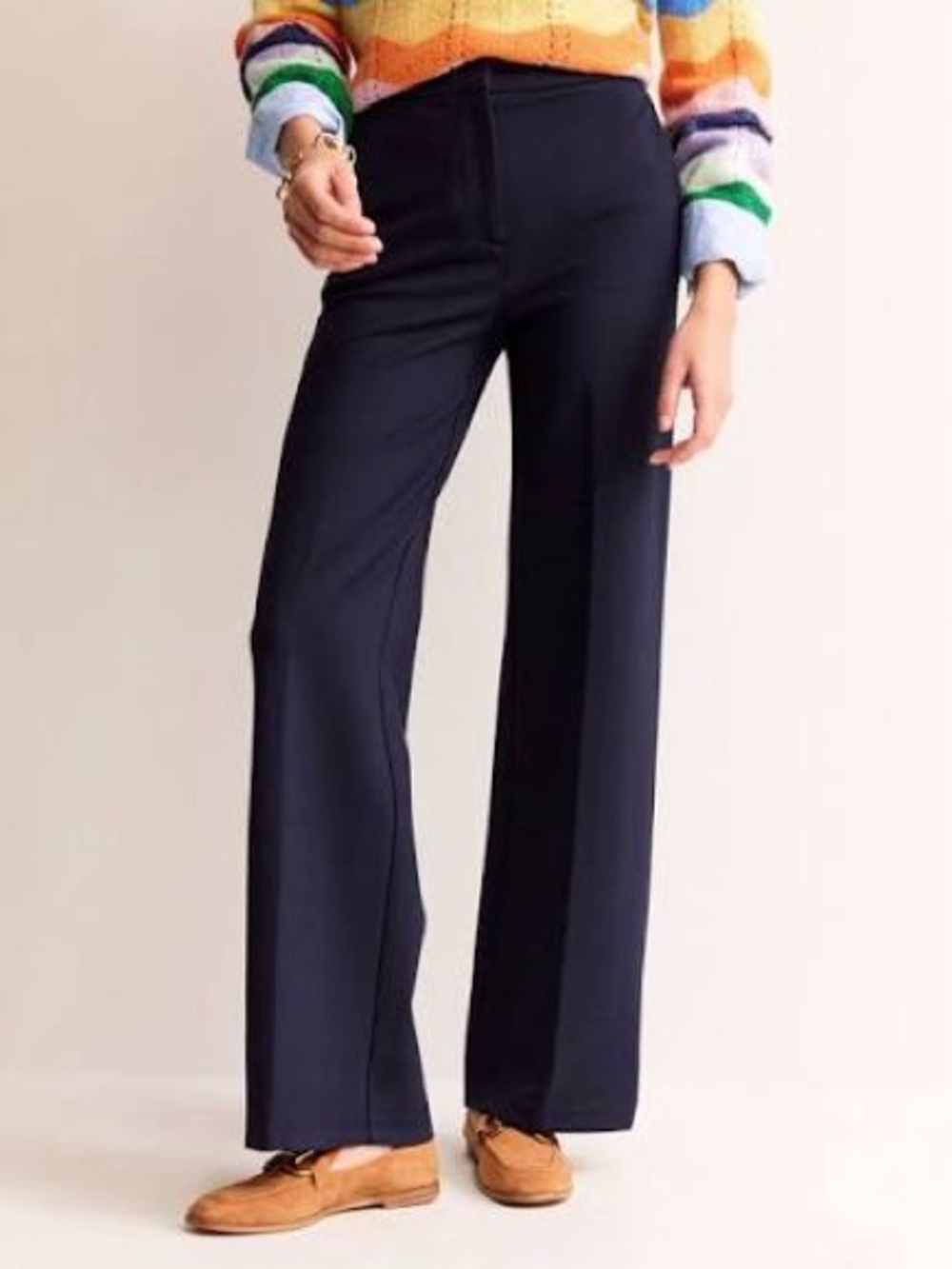 Boden Westbourne Ponte Trousers Pants Navy 10L